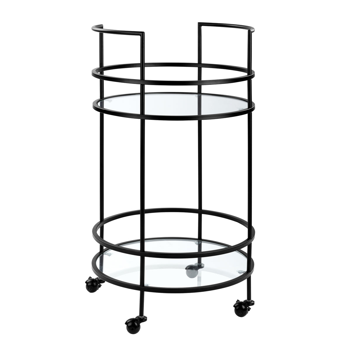 Adler Black Bar Drink Cart from Roseland Furniture