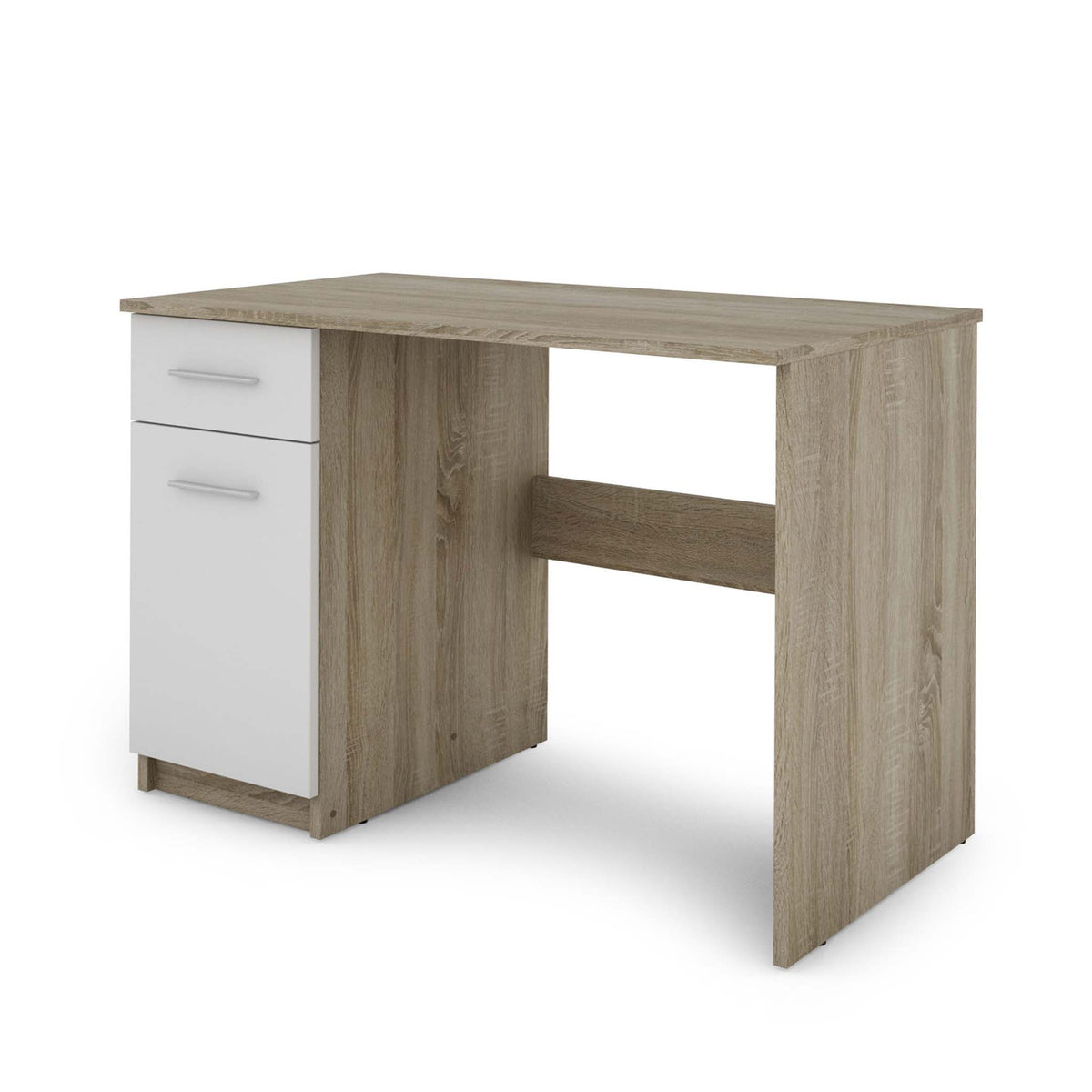 Nero Artisan White & Oak Effect Modern Office Desk