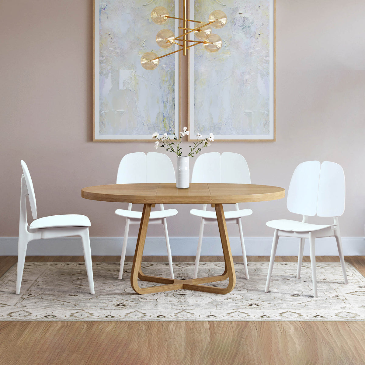 Garrett White Easy Clean Dining Chair Lifestyle