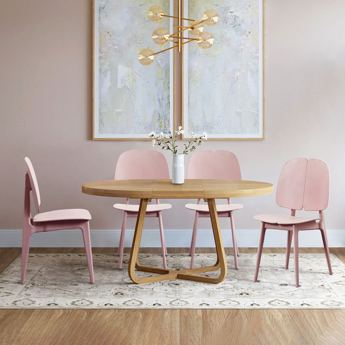 Garrett Pink Easy Clean Dining Chair Lifestyle