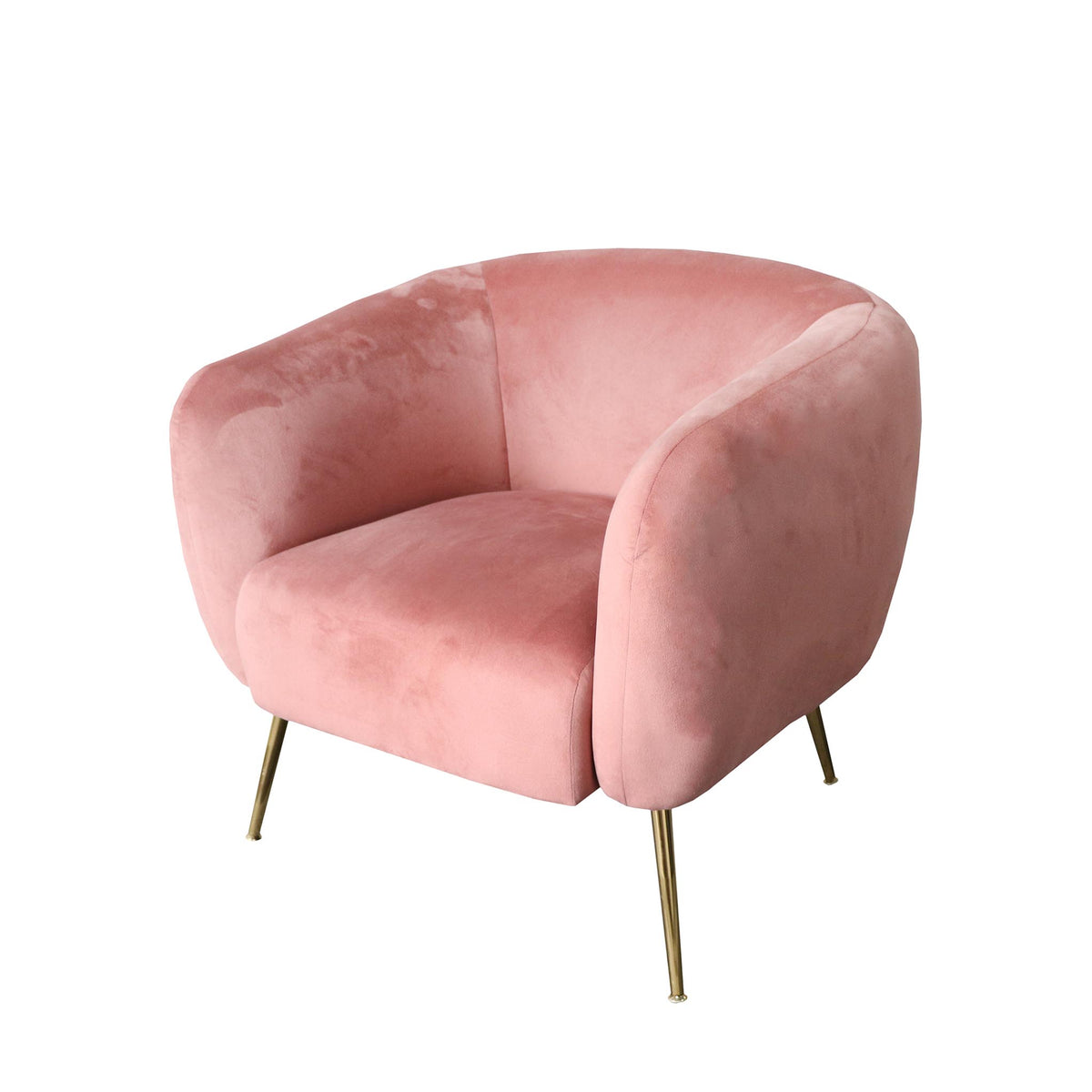 Cheryl Dusty Pink Velvet Accent Arm Chair