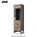 Ezra Industrial High Display Cabinet - Size Guide