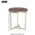 Alfreton Walnut effect round side lamp table dimensions