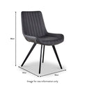 Cardona Grey Dining Chair dimensions