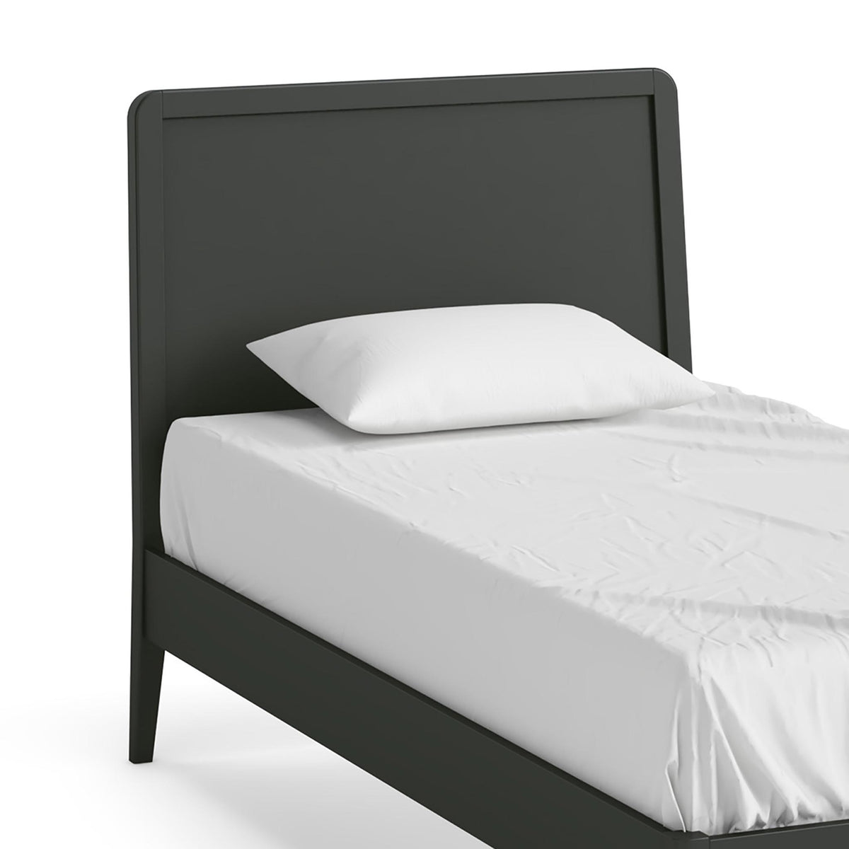 Dumbarton Charcoal Grey 3ft Single Bed Frame - Close up of Headboard