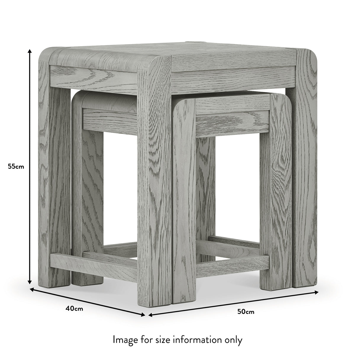 Cardona Nest of 2 Tables dimensions