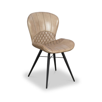 Marcha Curved Leather Seat Dining Chair