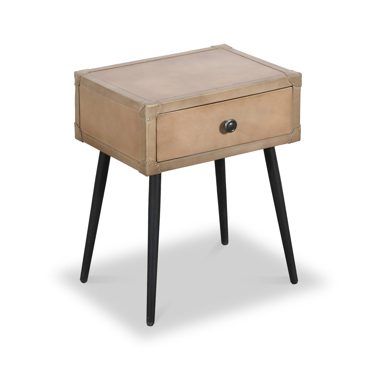 Sarelle Leather Side Table from Roseland