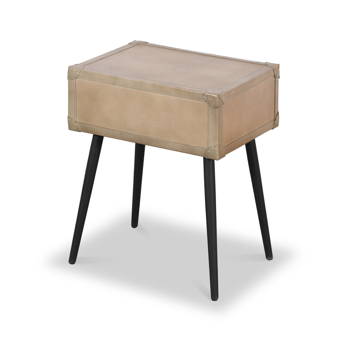 Sarelle Leather Side Table from Roseland