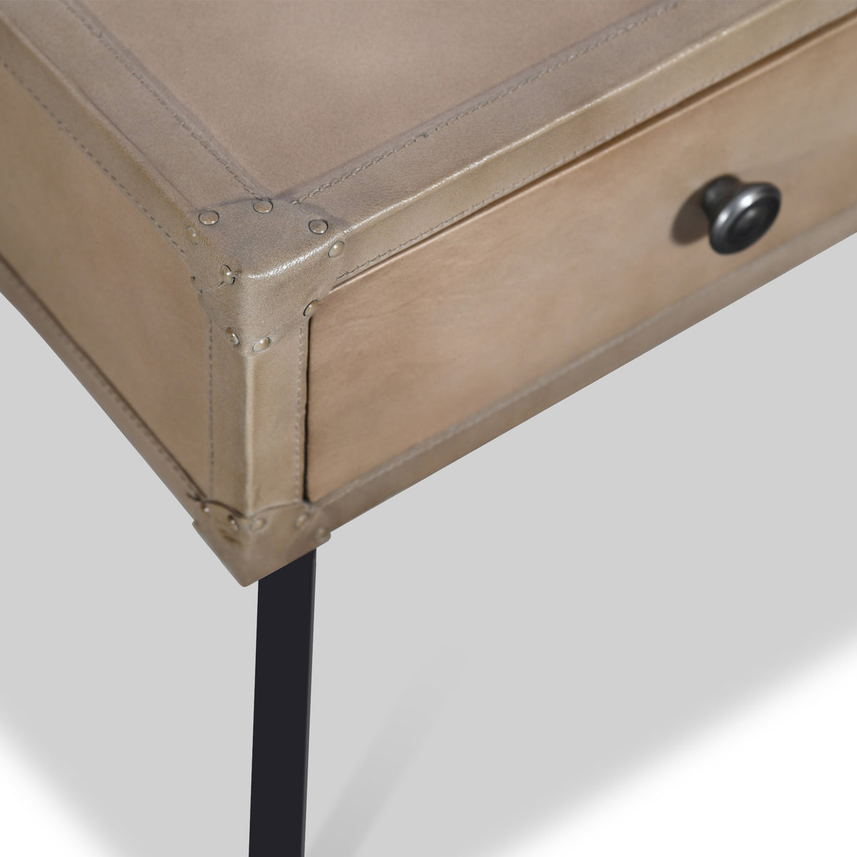 Sarelle Leather Side Table from Roseland