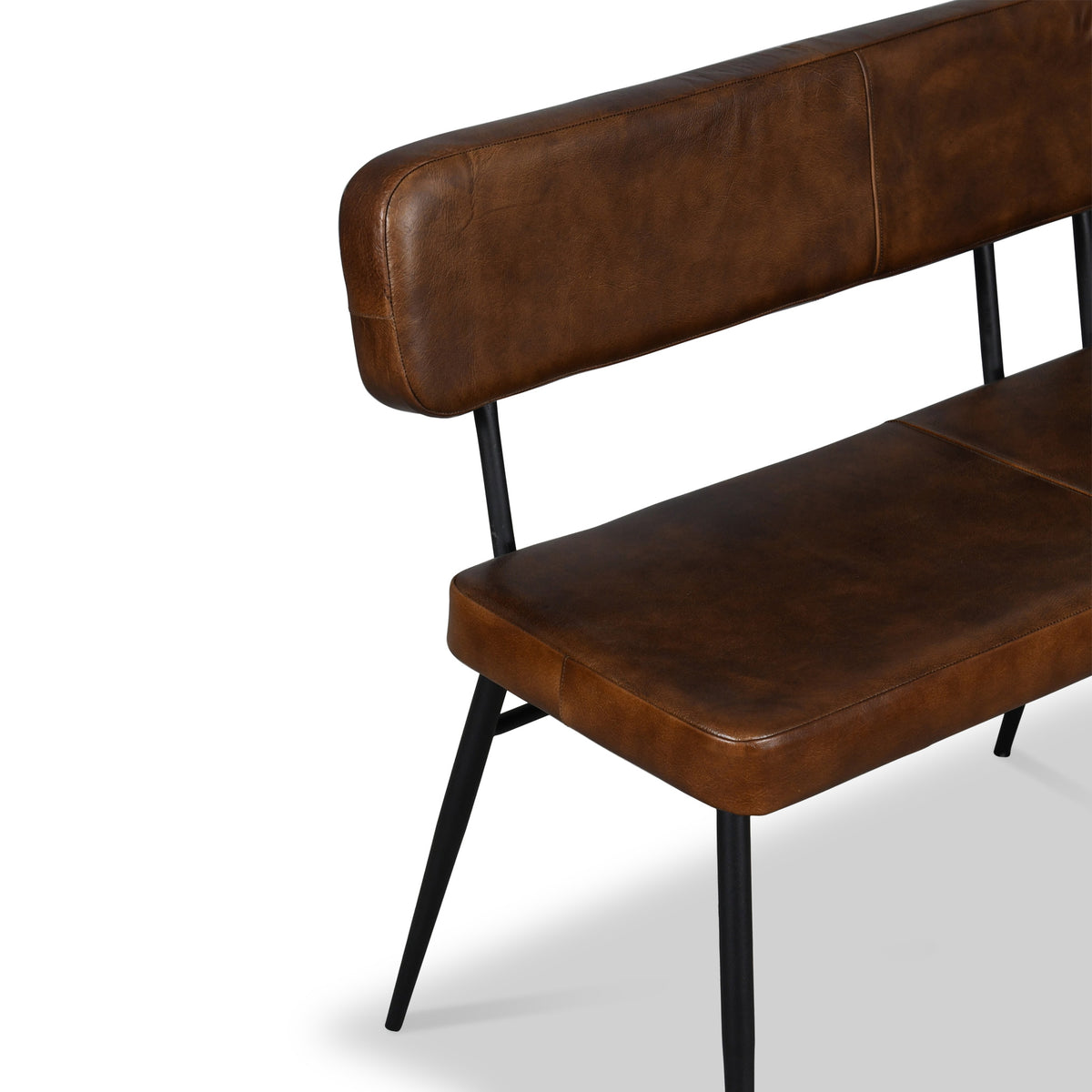 Nolar Leather 160cm Bench with High Back from Roseland