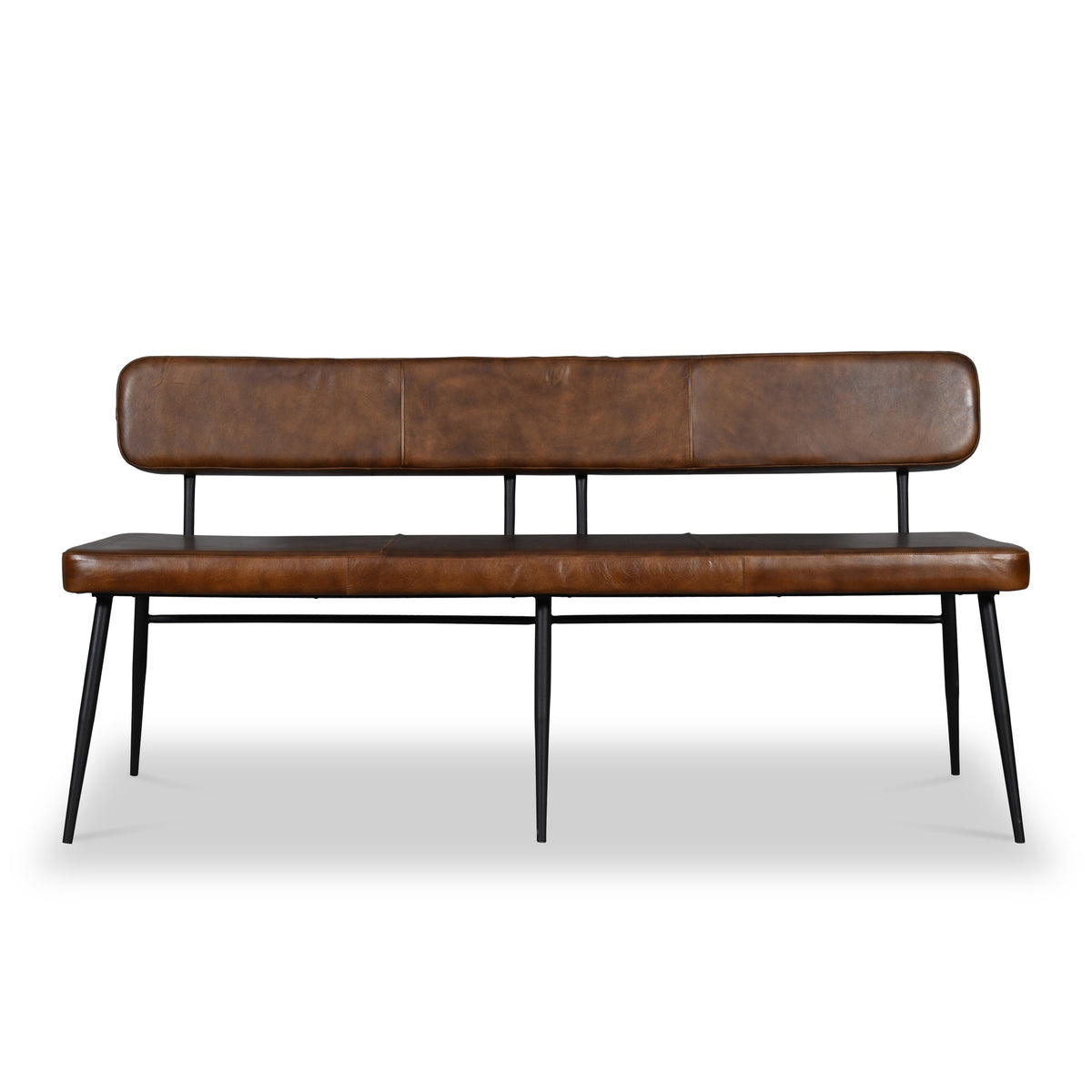 Nolar Leather 160cm Bench with High Back from Roseland