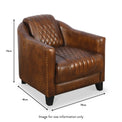 Pierre Leather Quilted Back Tub Armchair from Roseland