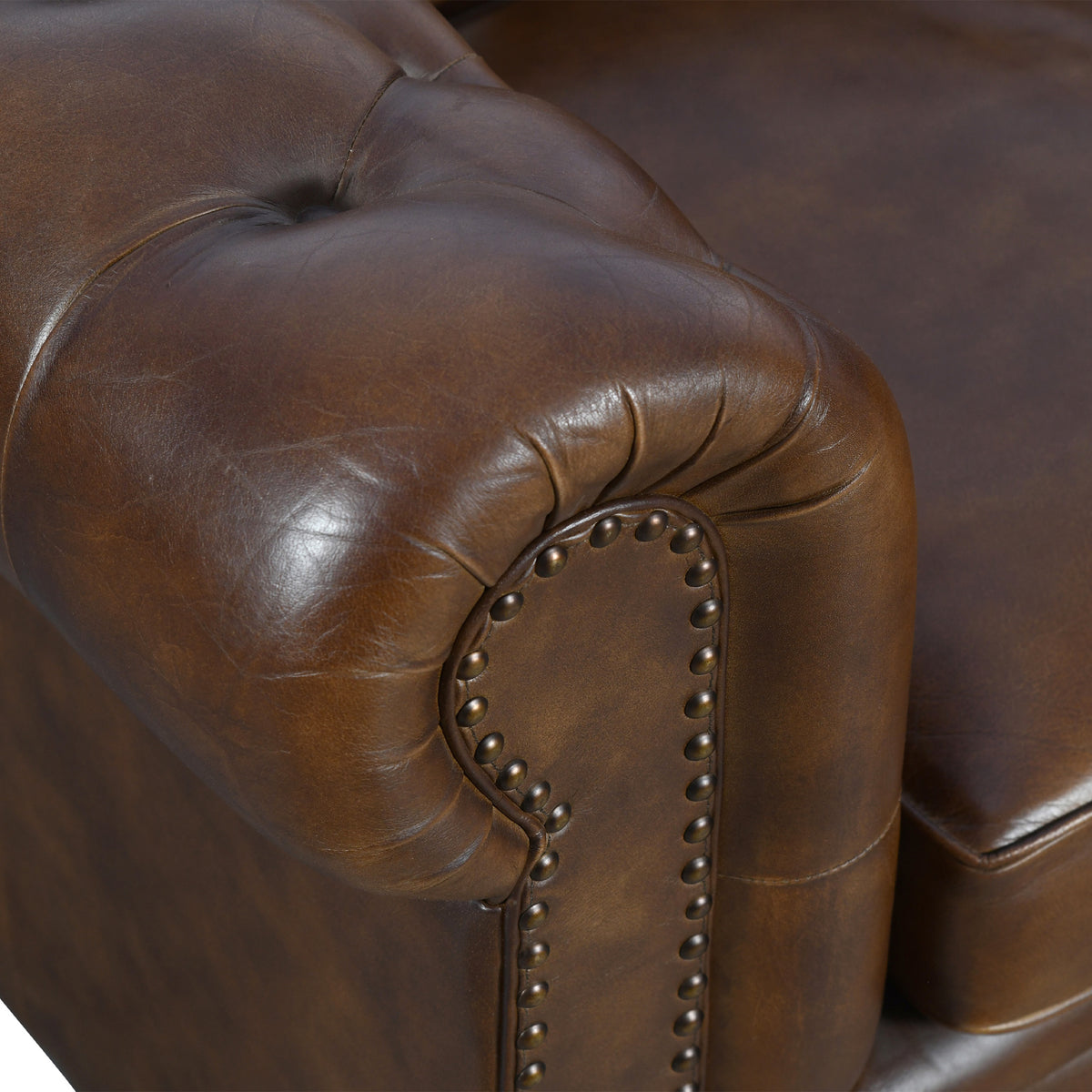 Nina Leather Chesterfield Armchair from Roseland
