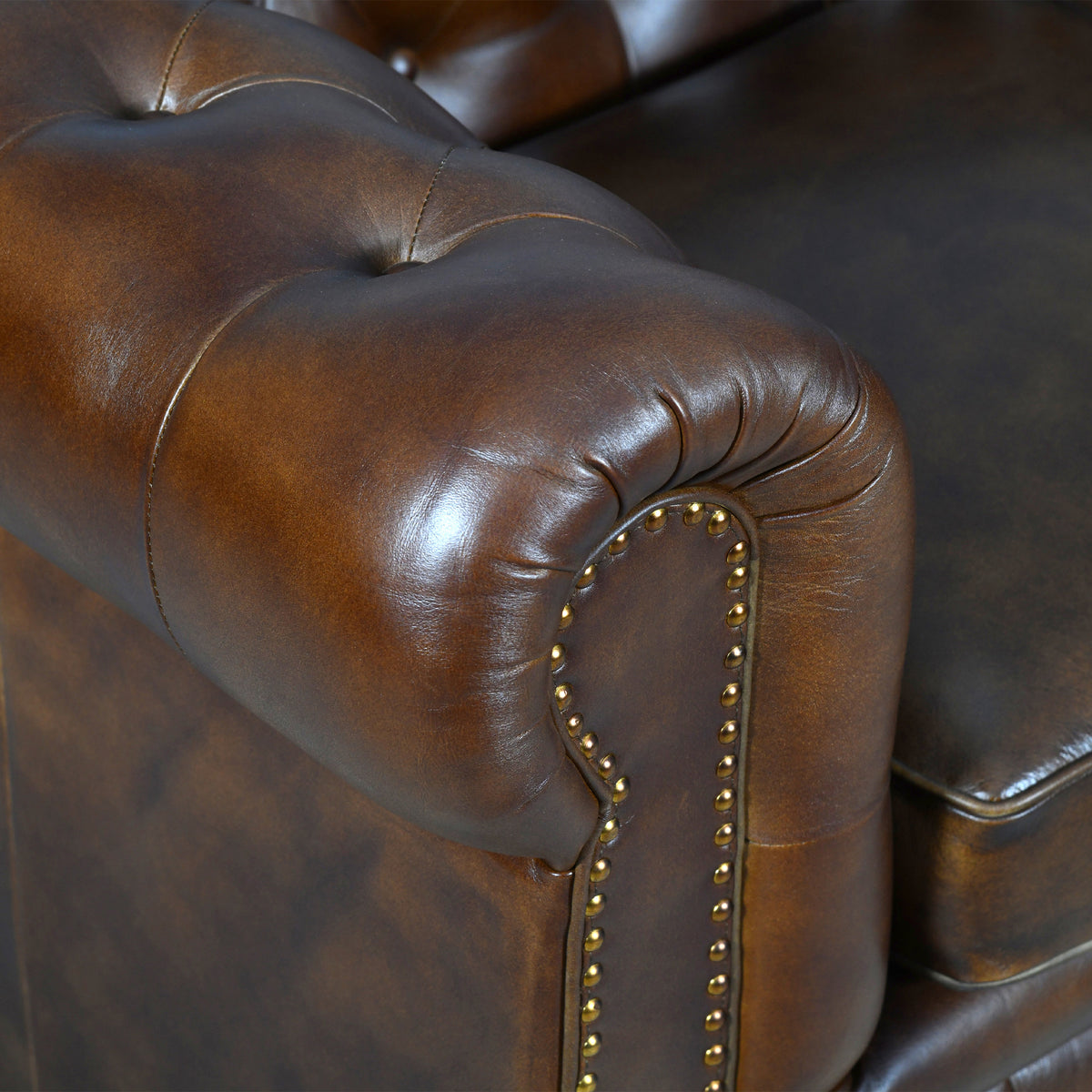 Nina Leather Chesterfield 2 Seat Sofa from Roseland