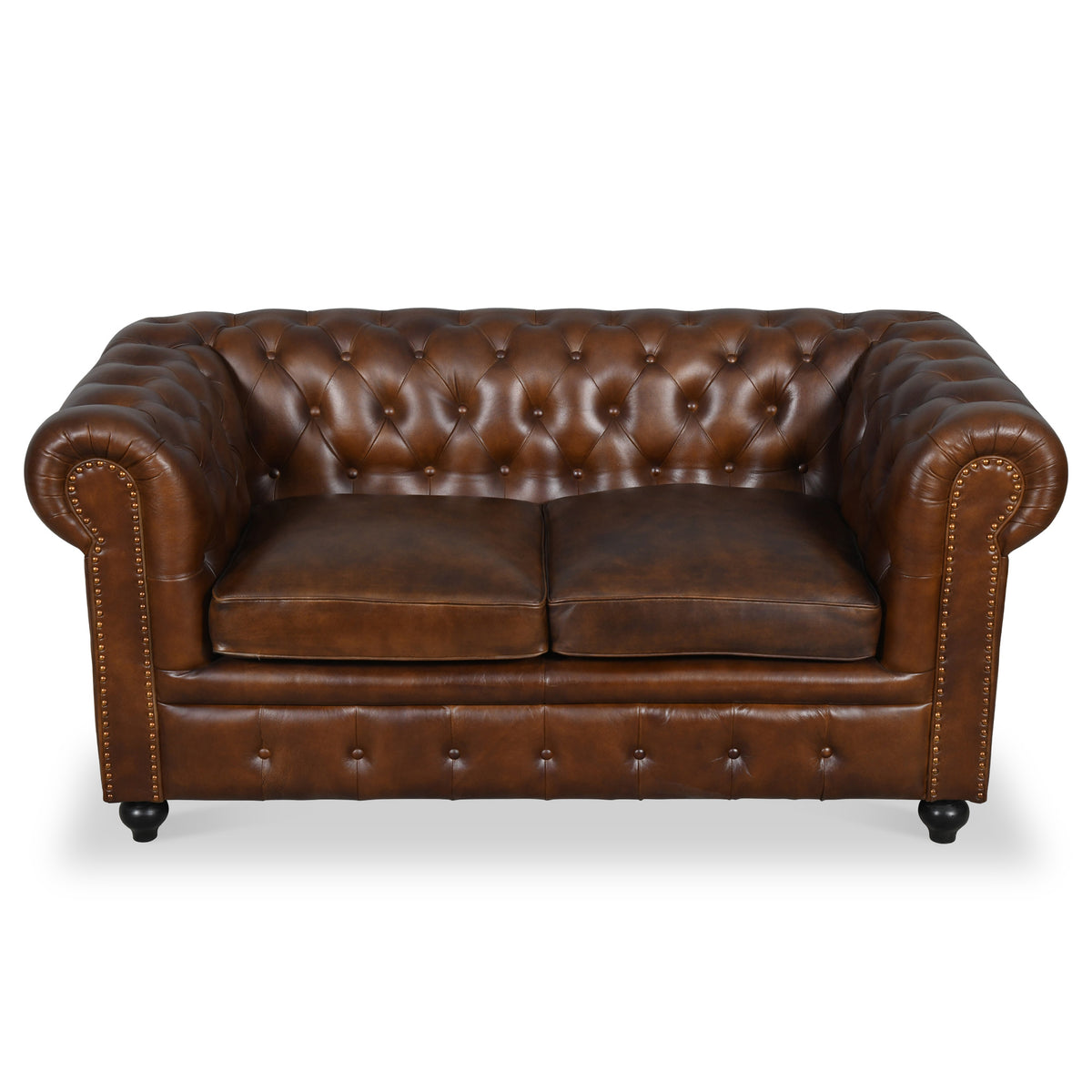 Nina Leather Chesterfield 2 Seat Sofa from Roseland