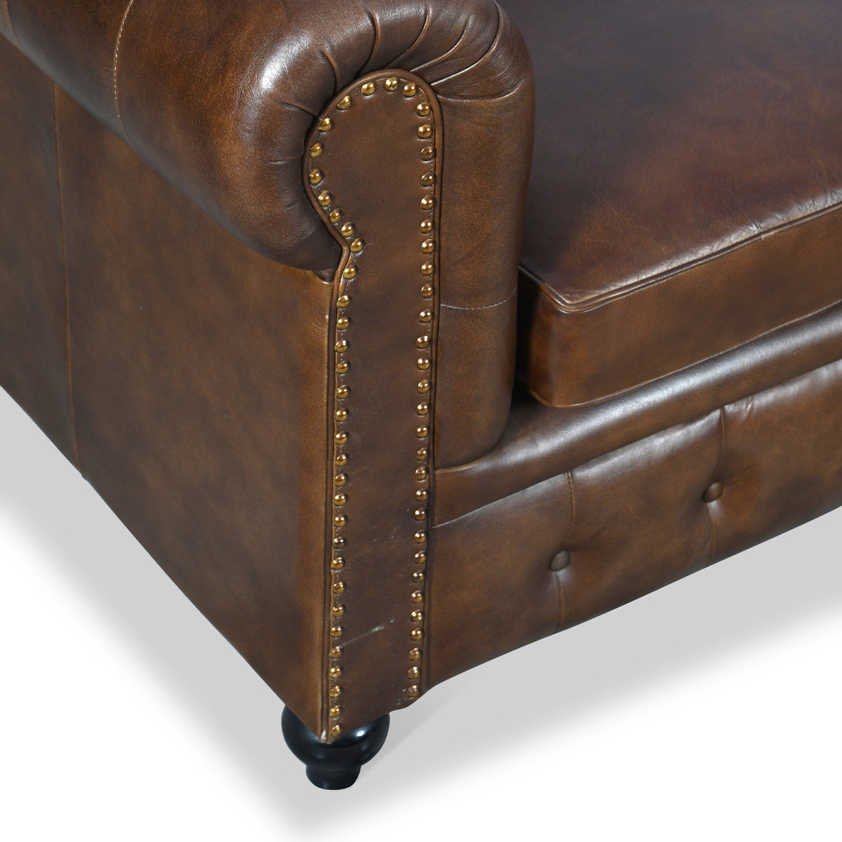 Nina Leather Chesterfield 3 Seat Sofa from Roseland