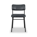 Roger Leather Pleated Back Dining Chair from Roseland