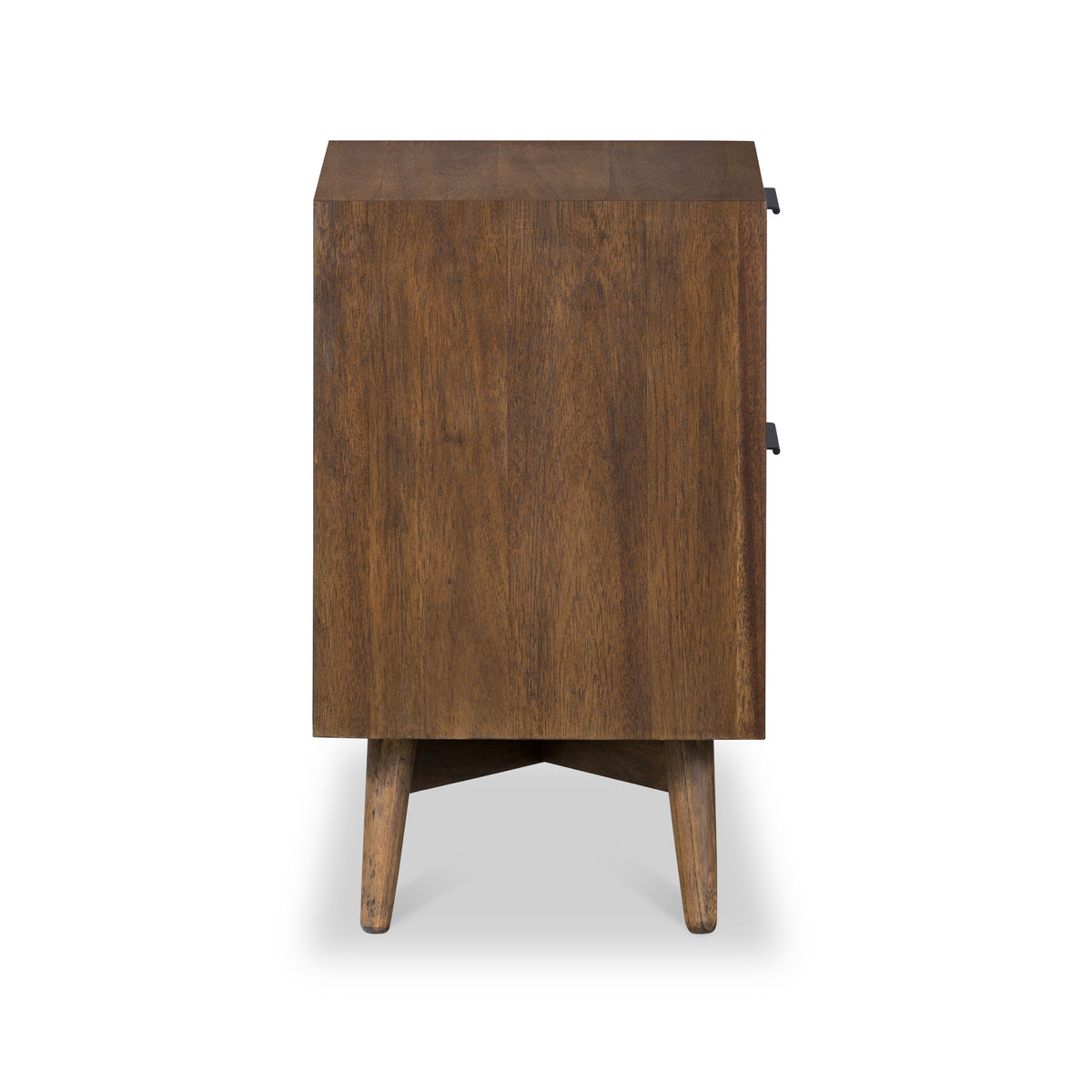 Oskar Narrow 2 Drawer Grooved Nightstand