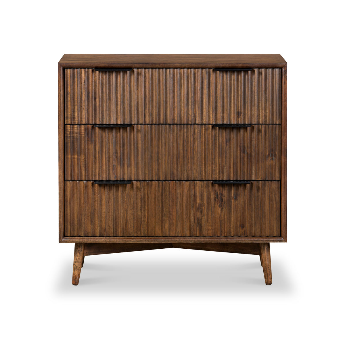 Oskar 3 Drawer Grooved Chest for bedroom