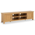 London Oak 180cm Extra Wide TV Stand from Roseland Furniture