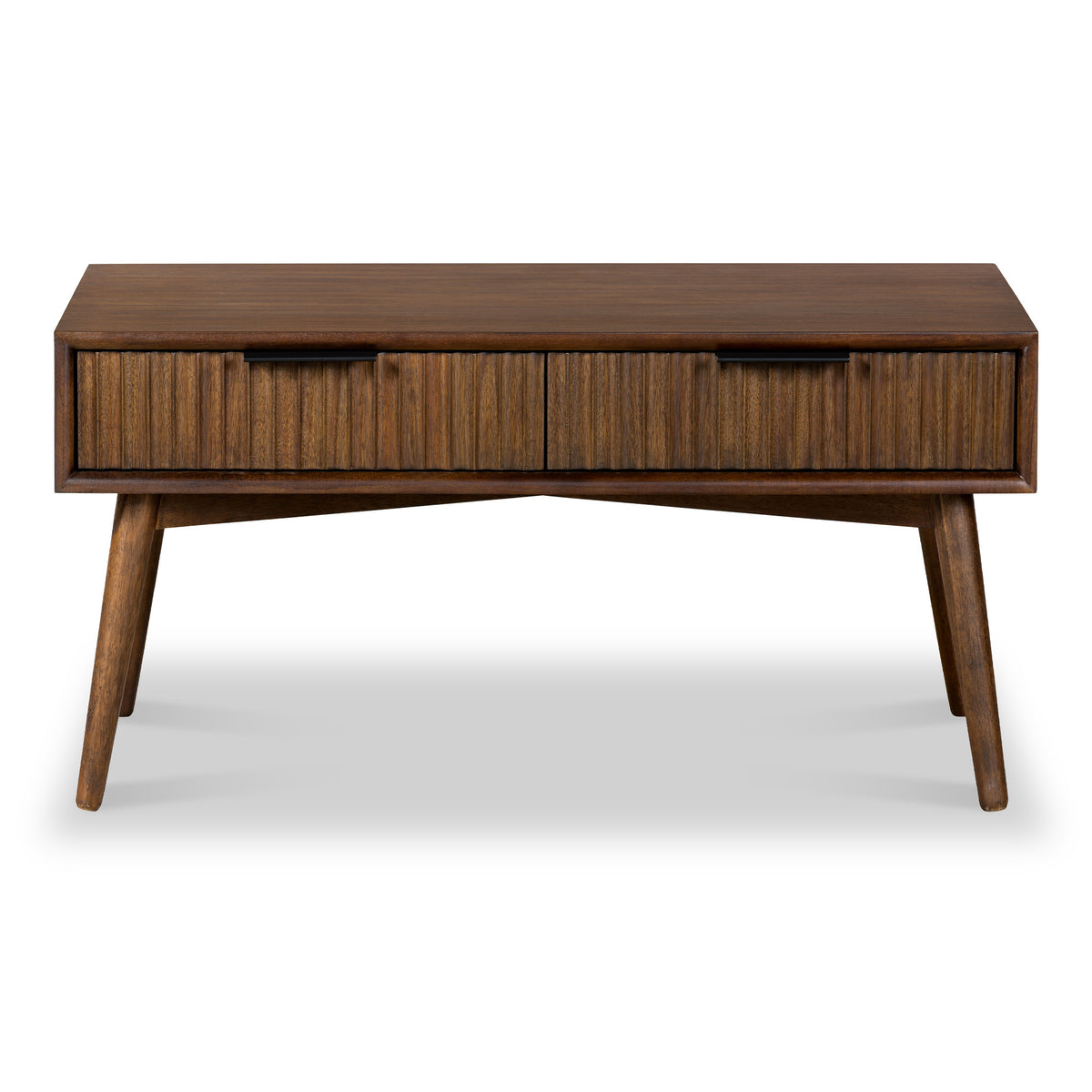 Oskar 2 Drawer Grooved Coffee Table for living room