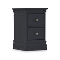Porter Charcoal 2 Drawer Narrow Bedside Table