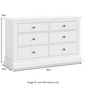 Porter Grey 6 Drawer Wide Chest dimensions
