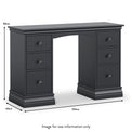 Porter Charcoal 6 Drawer Storage Dressing Table dimensions