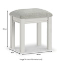 Porter Grey Upholstered Dressing Table Stool dimensions