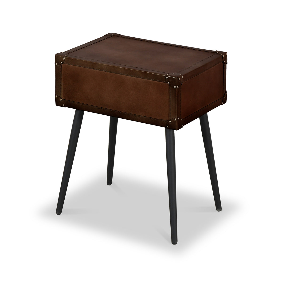 Sarelle Leather Side Table from Roseland