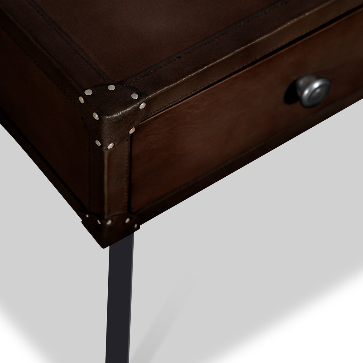 Sarelle Leather Side Table from Roseland