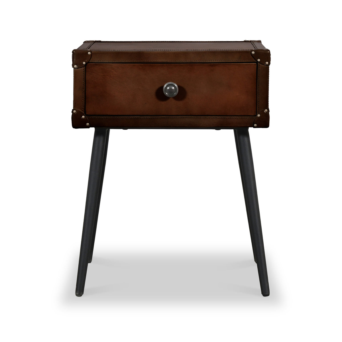 Sarelle Leather Side Table from Roseland