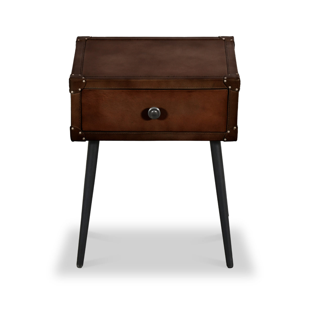 Sarelle Leather Side Table from Roseland