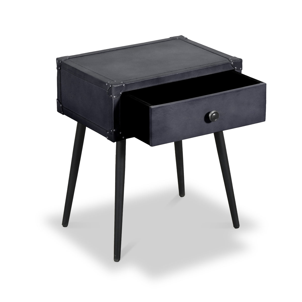 Sarelle Leather Side Table from Roseland