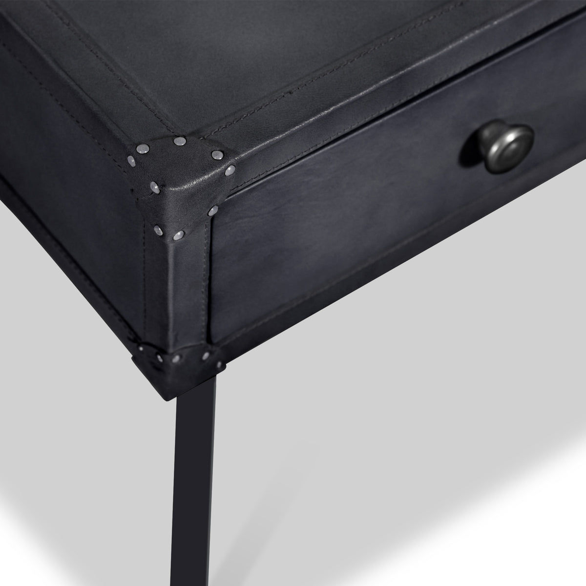 Sarelle Leather Side Table from Roseland