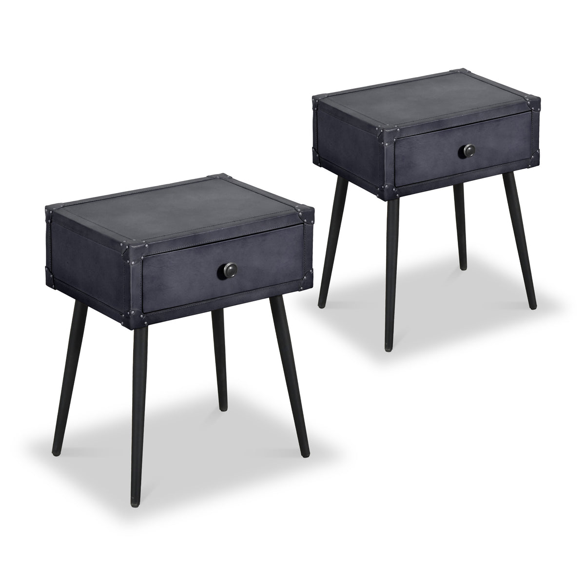 Sarelle Leather Side Table from Roseland