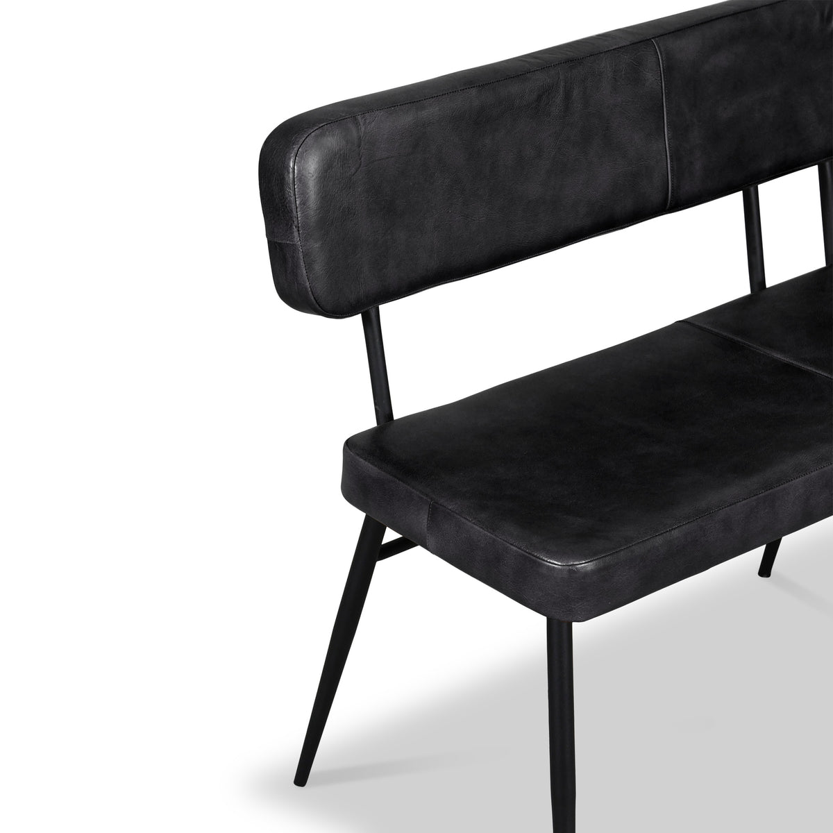 Nolar Leather 160cm Bench with High Back from Roseland