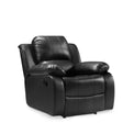 Valencia Black Reclining Air Leather Armchair by Roseland Furniture