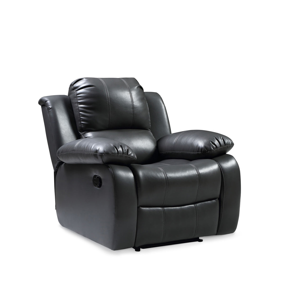 Valencia Grey Reclining Air Leather Armchair by Roseland Furniture