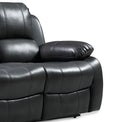 Valencia Grey 2 Seater Reclining Air Leather Sofa - Close up of arm
