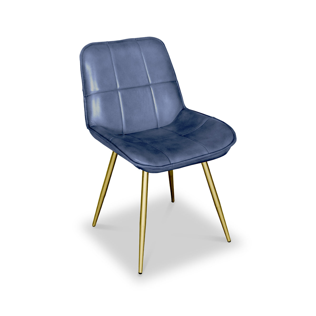 Danica Blue Buffalo Leather Dining Chair