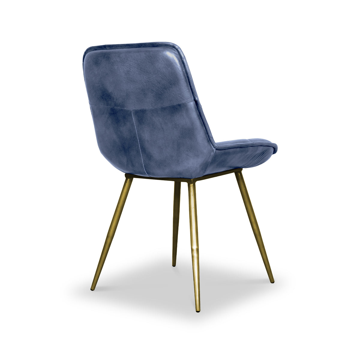 Danica Blue Buffalo Leather Dining Chair