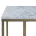 Elissa White Marble Side Table with Gold Leg