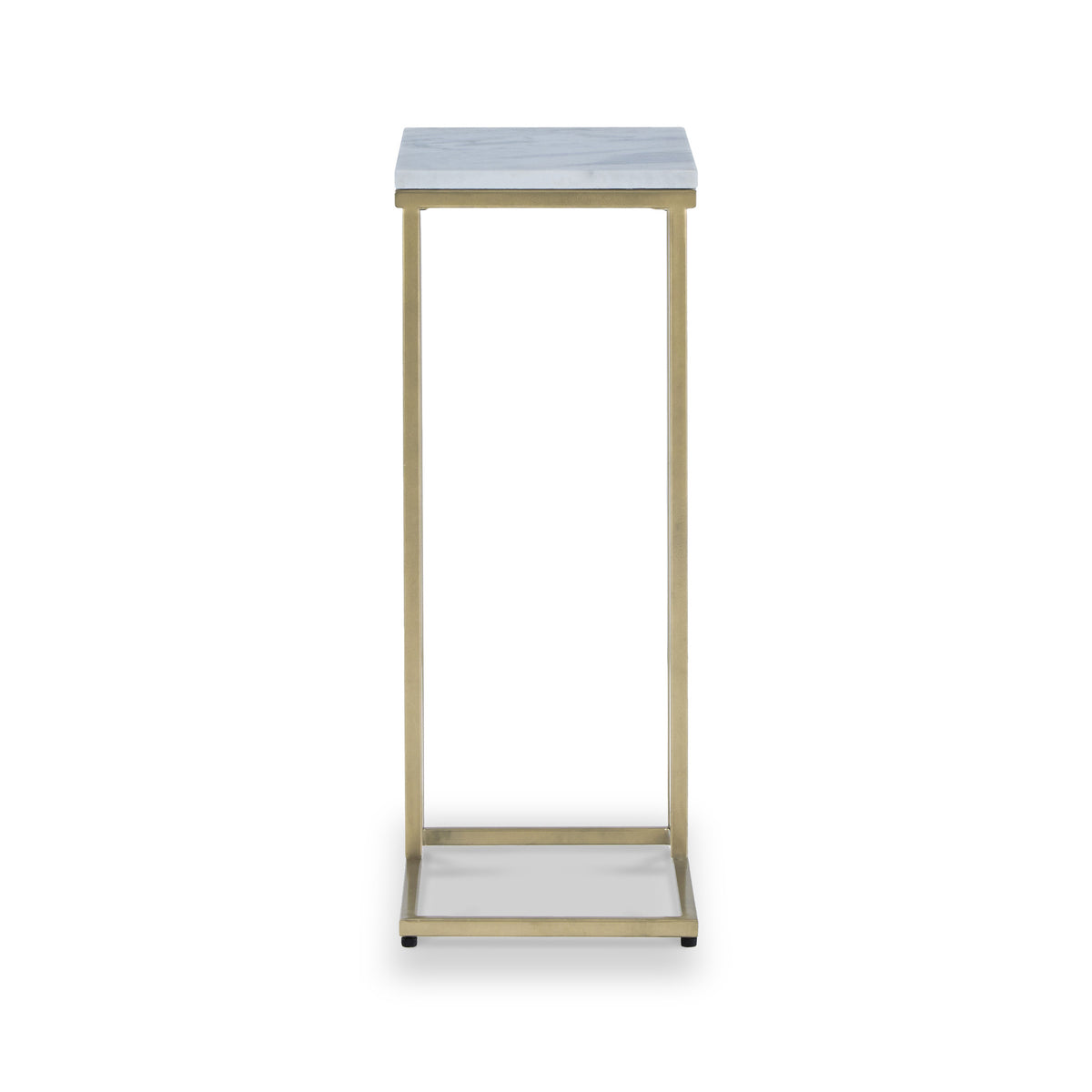 Elissa White Marble Side Table with Gold Leg