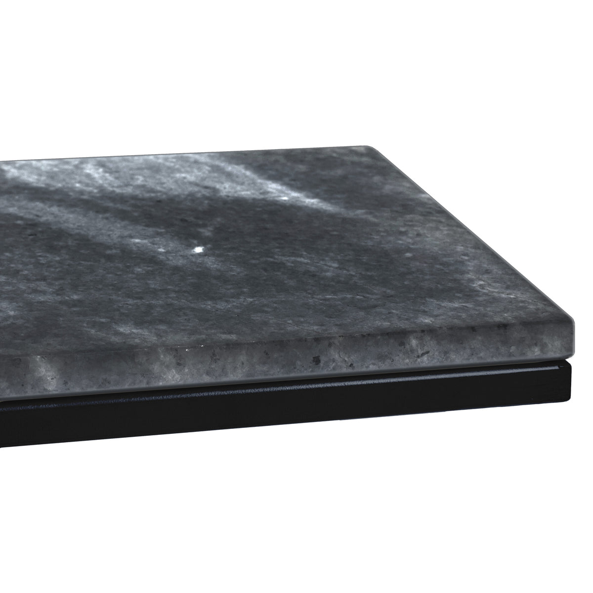 Elissa Black Marble Side Table with Black Leg