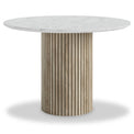 Jakob Oak Round Dining Table with Marble Top from Roseland Furniture