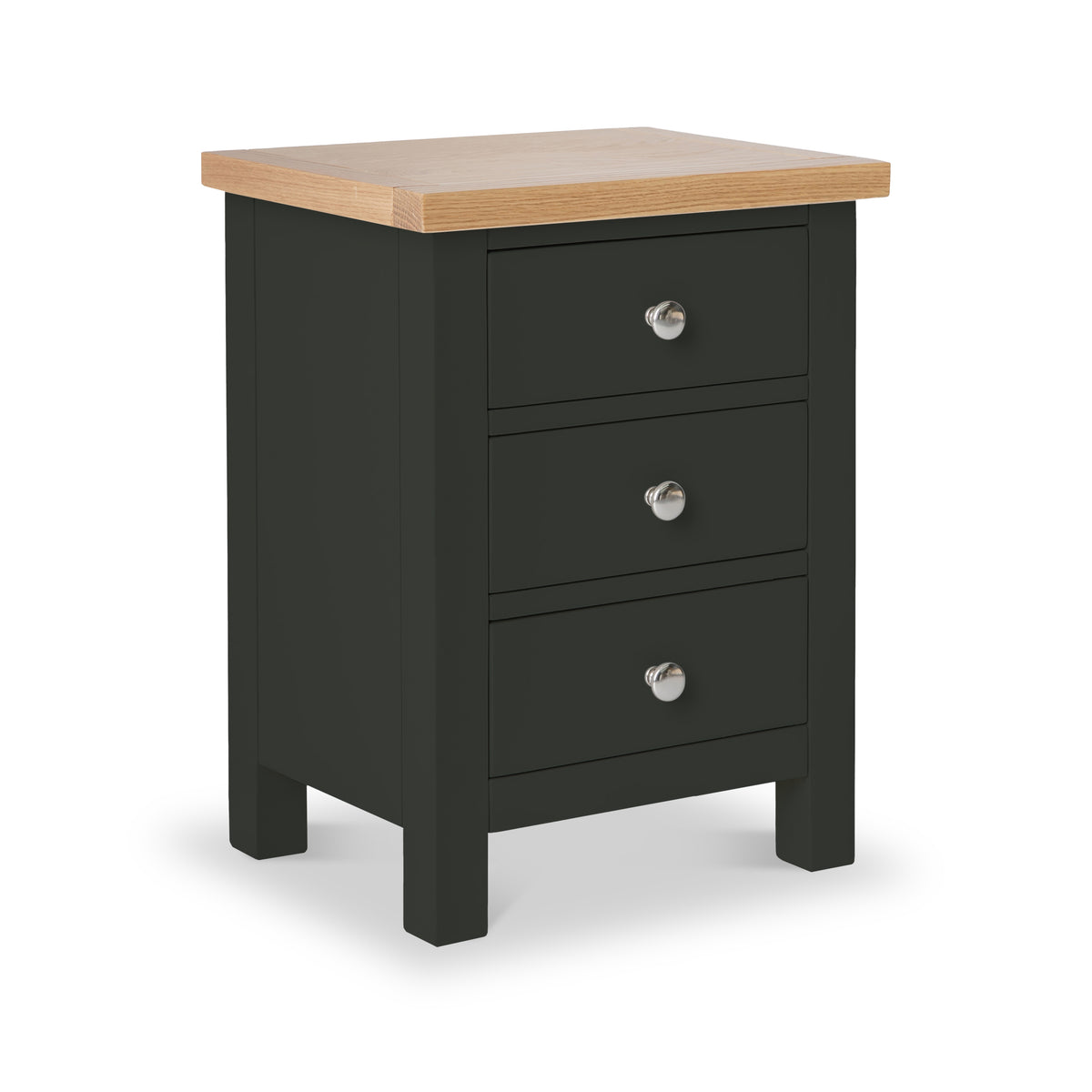 Farrow Smoke 3 Drawer Bedside Table from Roseland Furniture