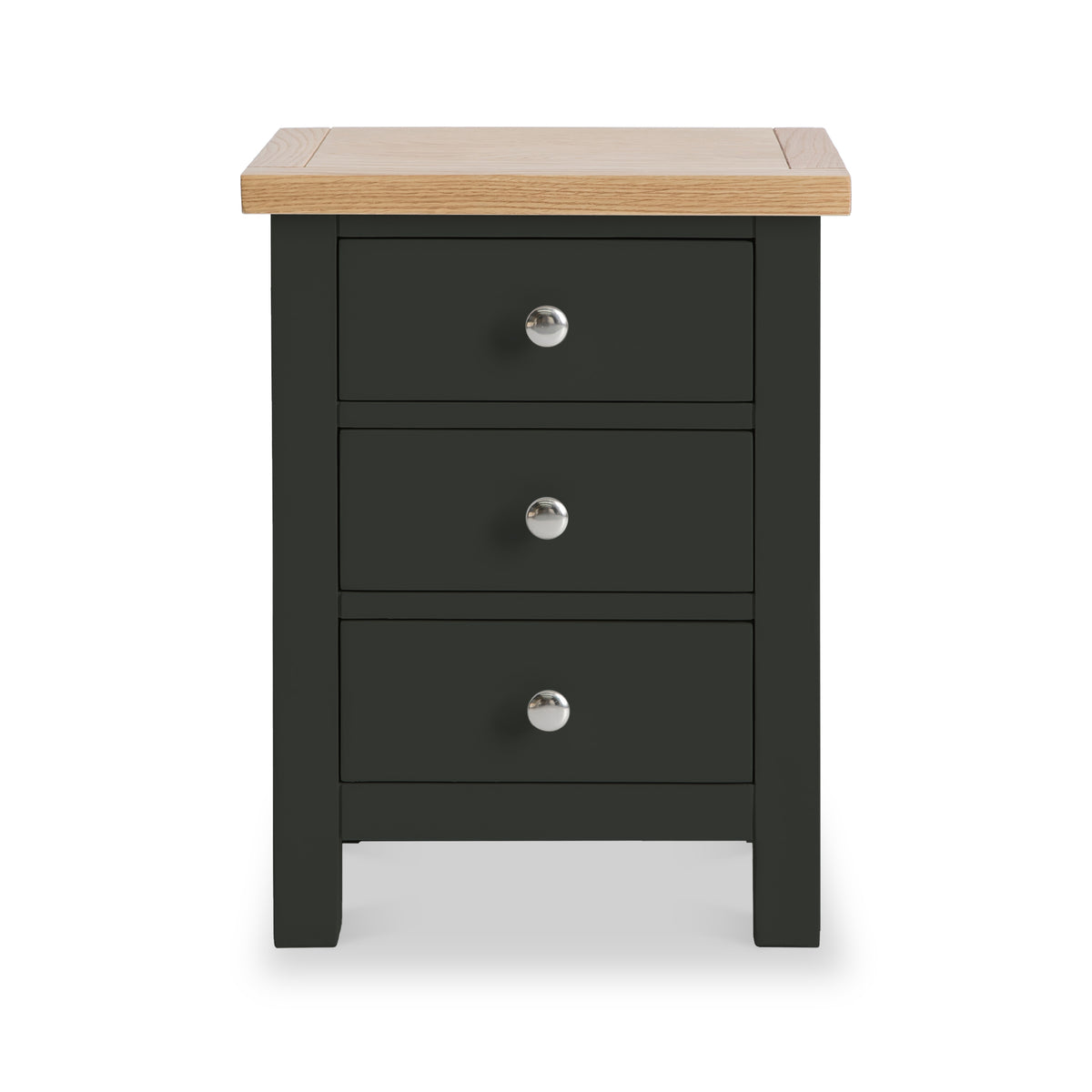 Farrow Smoke 3 Drawer Bedside Table