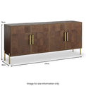 Moira Extra Large 4 Door Sideboard Cabinet from Roseland Furniture dimensions